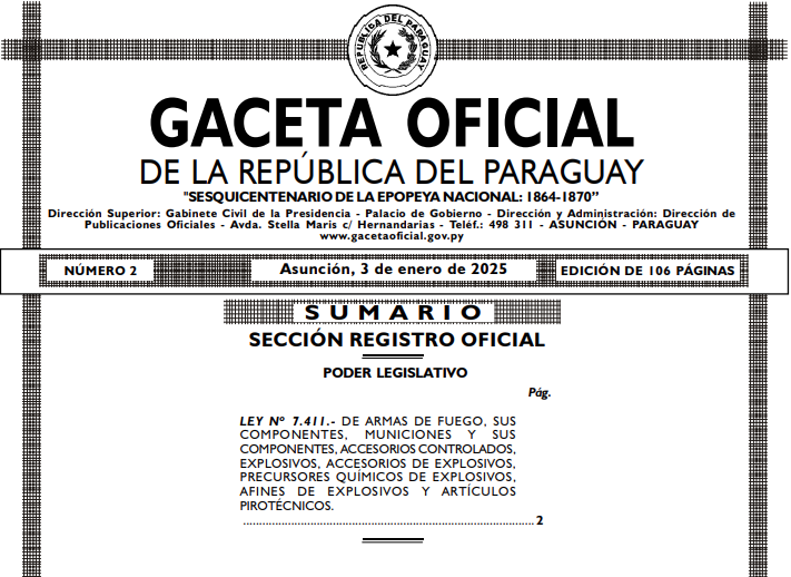 Portada Ley 7411